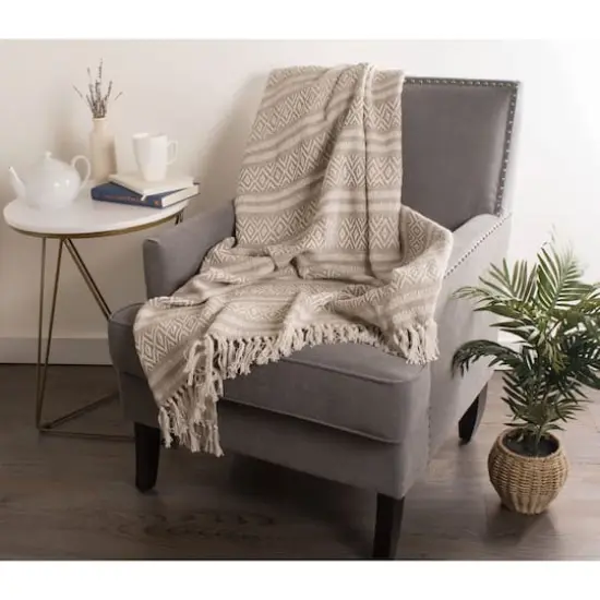 DII&reg; Stone Adobe Stripe Throw {5}