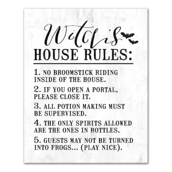 Witch House Rules Canvas Wall Art {1}