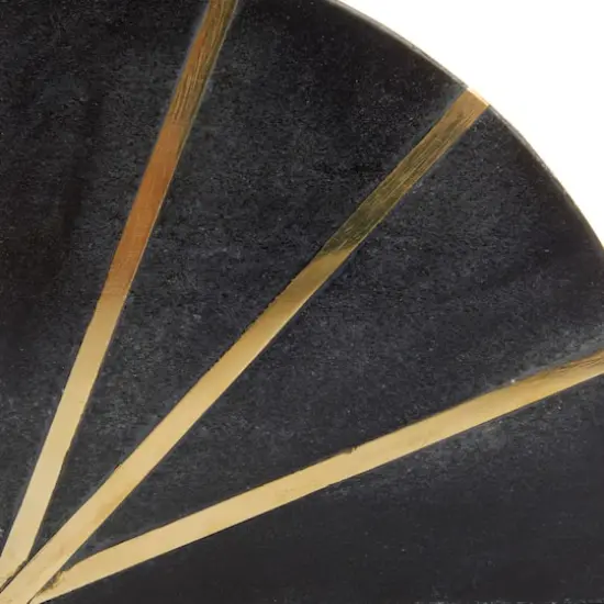 CosmoLiving by Cosmopolitan Black Marble Glam Bookends, 5" x 5" x 2" {5}