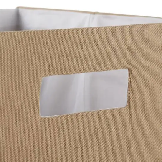 DII&reg; 13" Polyester Solid Storage Cube Stone {5}