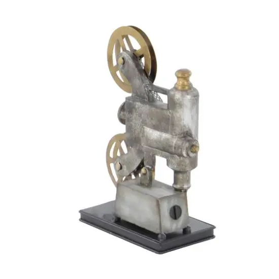 14" Black Metal Vintage Camera Sculpture {4}