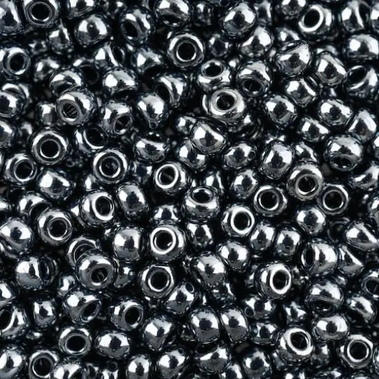 John Bead 8/0 Miyuki Glass Seed Beads, 12g Gunmetal {1}