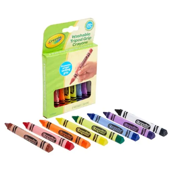 Crayola&reg; Washable Tripod Grip Crayons, 8 Packs of 8 {3}