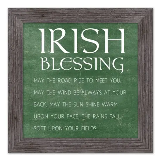 Irish Blessing Framed Print Western Gray {2}
