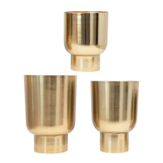 Hello Honey&reg; Gold Metal Planters Set, 3ct. {1}