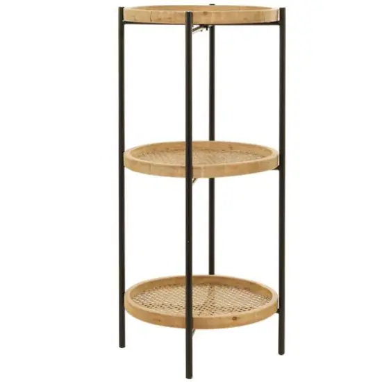 Brown Metal 3 Shelves Shelving Unit 16" x 16" x 34" {3}