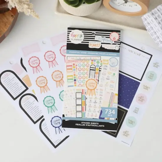 The Classic Happy Planner&reg; Essential Home Value Pack Stickers {6}