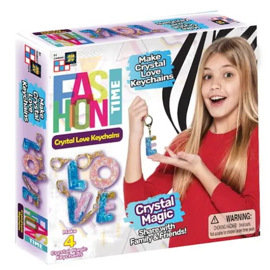 Amav Toys Fashion Time Love Crystal Key Chain Making Activity Kit {1}