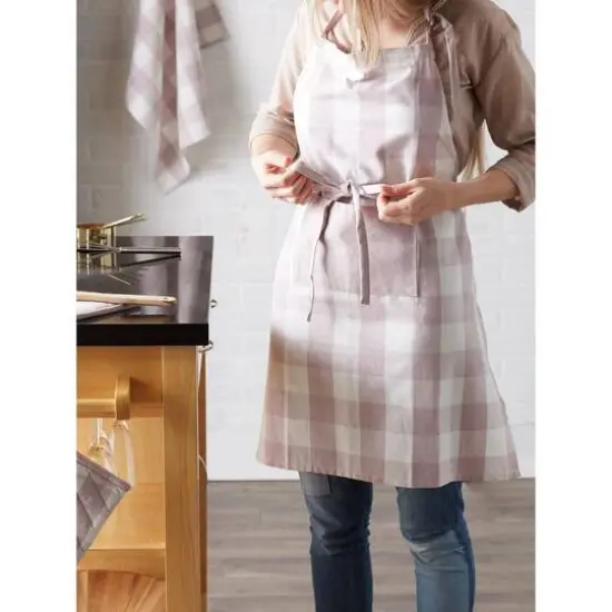DII&reg; Buffalo Check Chef Apron Lilac {8}