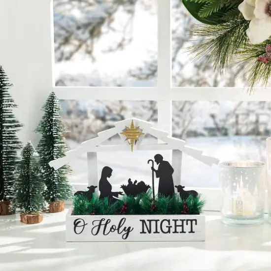 Glitzhome&reg; 9.7" Nativity Table D&eacute;cor {4}