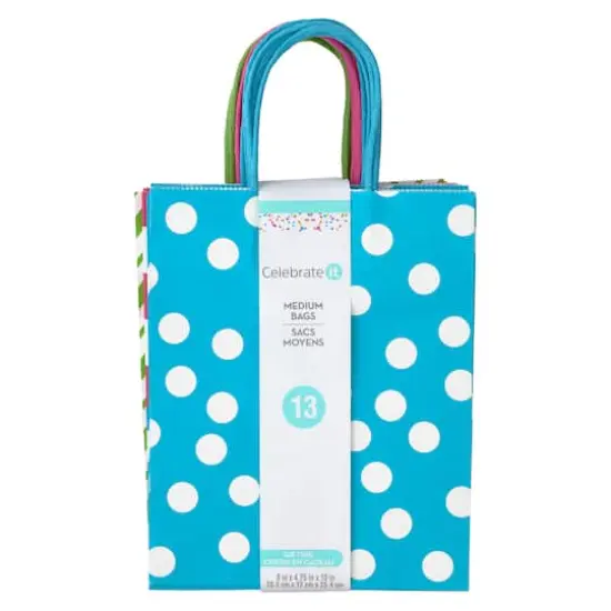 10" Dots & Chevron Paper Bag Value Pack by Celebrate It&trade; {4}