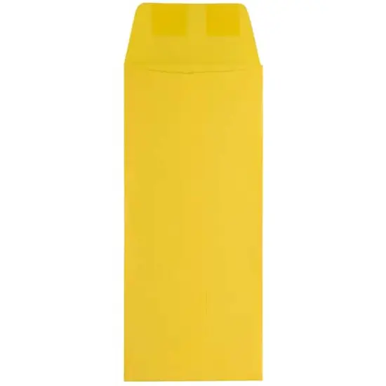 JAM Paper 4.125" x 9.5" Policy Business Colored Envelopes, 50ct. Yellow {4}