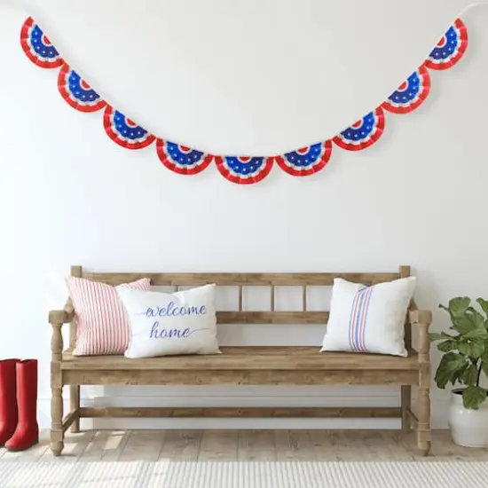 9.75ft. USA Flag Bunting Hanging Wall Banner {3}