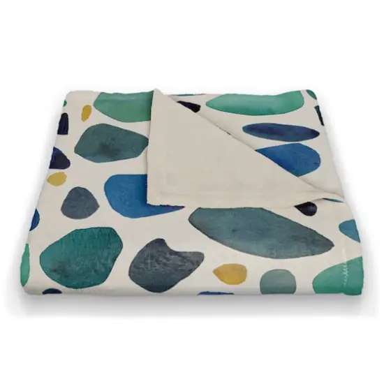 Sea Glass Coral Fleece Blanket {3}