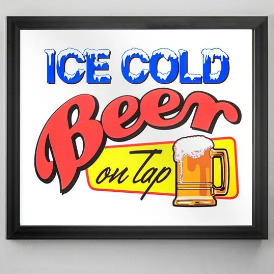 Ice Cold Beer On Tap Printed Accent Mirror {5}