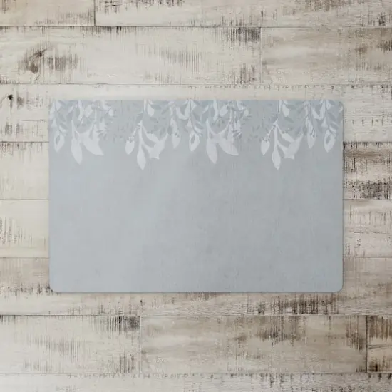 Floral Banner Floor Mat Gray {3}