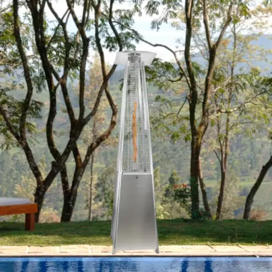 7ft. Stainless Steel Pyramid Glass Tube Outdoor Gas Heater {3}