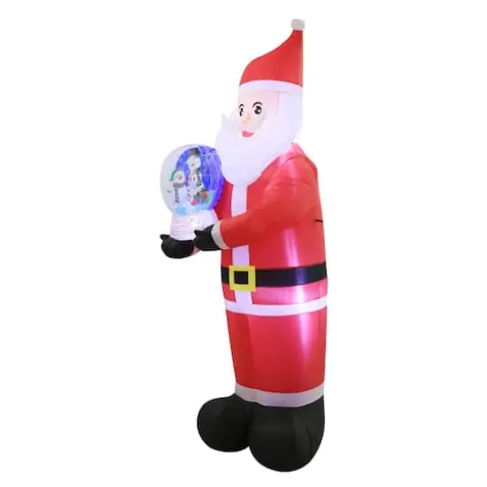 Occasions 8ft. Inflatable Santa Holding Swirling Lights Snow Globe {3}