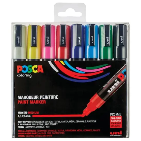Uni Posca PC-5M Medium Tip Paint Marker Set {1}