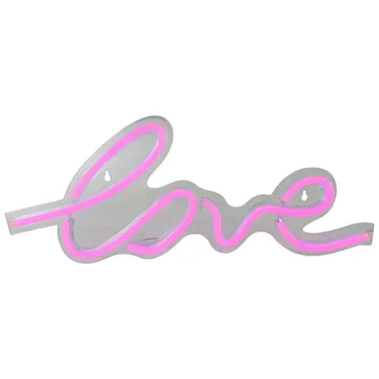 18" Pink LED Lighted 'Love' Neon Valentine's Day Wall Sign {1}