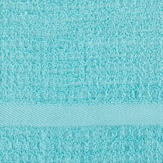 DII&reg; Solid Aqua Waffle Terry Dishtowel, 4ct. {6}