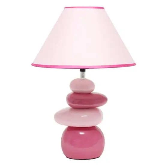 Creekwood Home Priva Pink 17.25" Stacking Stones Table Lamp {1}