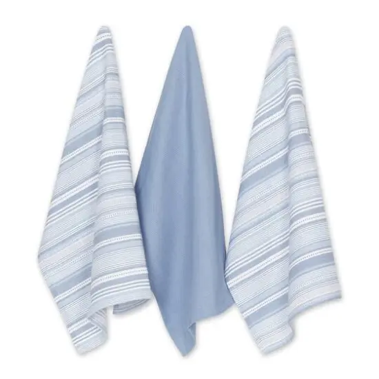 DII&reg; Urban Stripe Dish Towels, 3ct. Stonewash Blue {1}