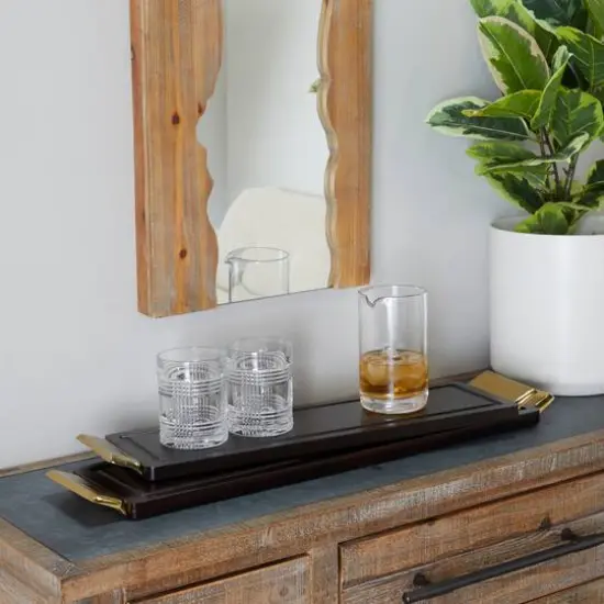 Brown Coastal Tray, Set of 2" 27", 23" {7}