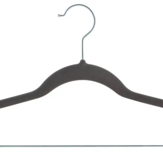 Laura Ashley Velvet Hangers with Clips, 12ct. Gray {8}