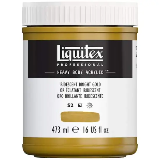 Liquitex&reg; Professional Heavy Body Acrylic&trade; Paint, 16oz. Iridescent Bright Gold {4}