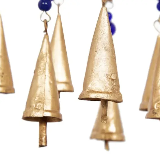 32" Gold Metal Traditional Sun & Stars Wind Chime {4}
