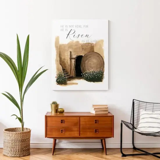 He is Risen Tomb Canvas Wall Art {5}