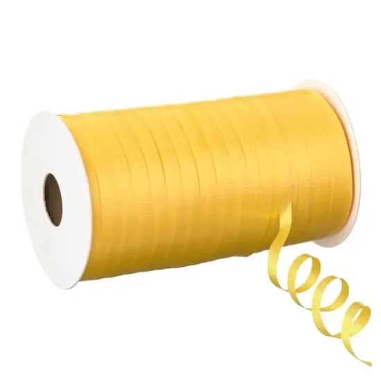500yd. Textured Curling Ribbon by Celebrate It&trade; Yellow {1}