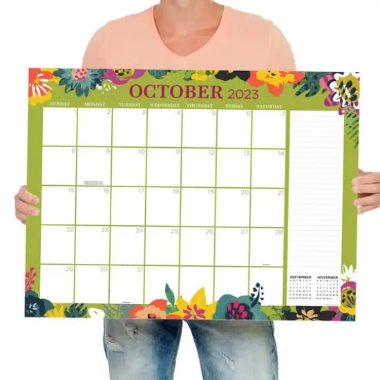 TF Publishing 2023 - 2024 Floral Large Desk Pad Monthly Blotter Calendar {7}