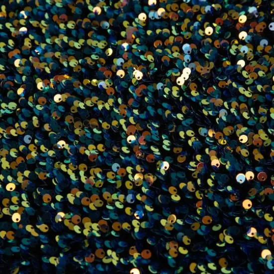 Glitzhome&reg; 48" Navy Blue Sequin Christmas Tree Skirt {5}