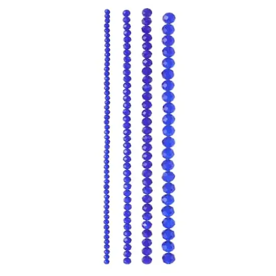 Blue Faceted Glass Rondelle Beads by Bead Landing&trade; {4}
