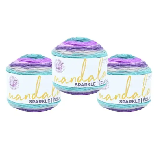 3 Pack Lion Brand&reg; Mandala&reg; Sparkle Yarn Aquila {1}