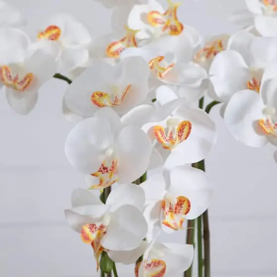 3ft. Artificial Large Orchid Arrangement in Handmade Mexican Talavera Ceramic Planter {8}