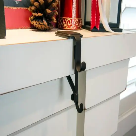 Brown Mantel Garland & Christmas Stocking Holder, 2ct. {9}