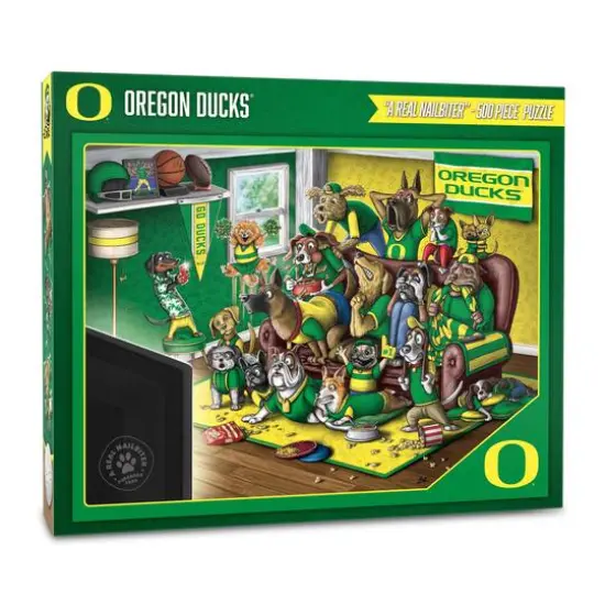 College Football Purebred Fans A Real Nailbiter 500 Piece Puzzle Oregon Ducks {1}