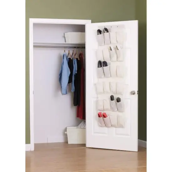 Household Essentials 24-Pocket Over the Door Shoe Organizer {3}