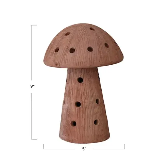 Hello Honey&reg; Handmade Vintage Reproduction Terra Cotta Mushroom Shaped Candle Holder {5}