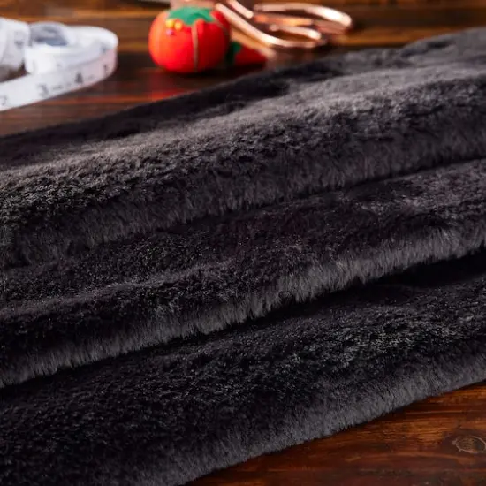 Feldman Black Faux Fur Craft Fabric {5}