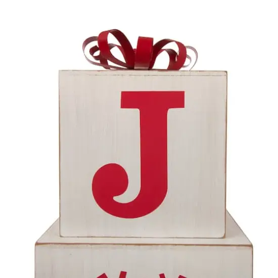 Glitzhome&reg; 32" Wooden Block JOY Porch D&eacute;cor {7}