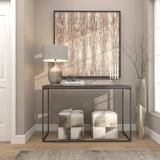 3ft. Silver Aluminum Grid Inspired Vase with Open Frame Design {16}