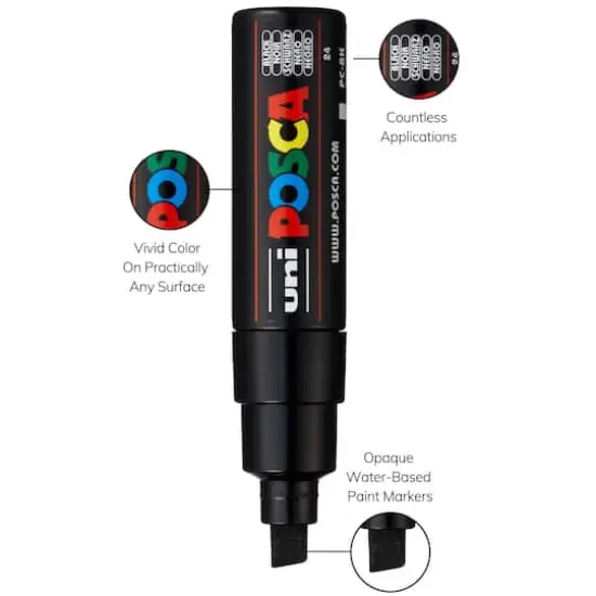 POSCA&reg; PC-8K 8mm Chisel Tip Paint Markers {5}