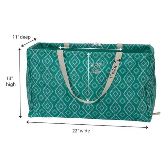 Household Essentials Krush&reg; Teal Geometric Canvas Utility Tote {4}