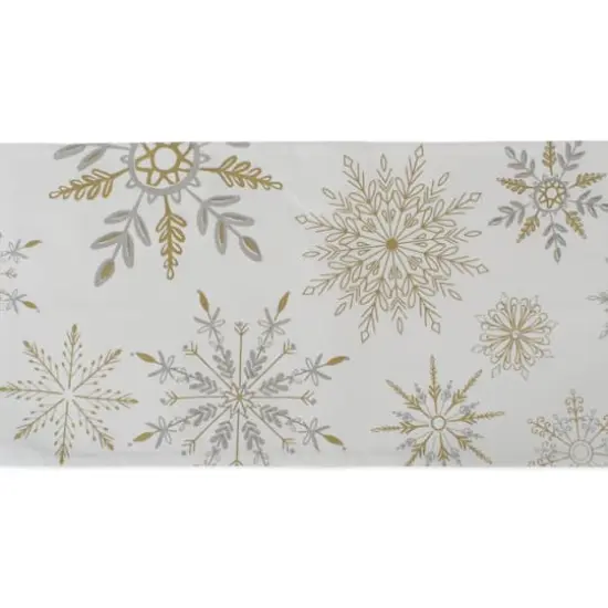 DII&reg; 108" Snowflake Sparkle Printed Table Runner {3}