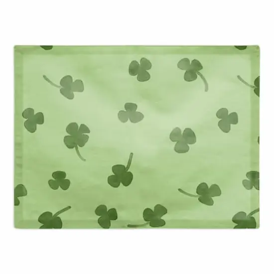 Dainty Shamrock Pattern 14" x 18" Cotton Twill Placemat {1}