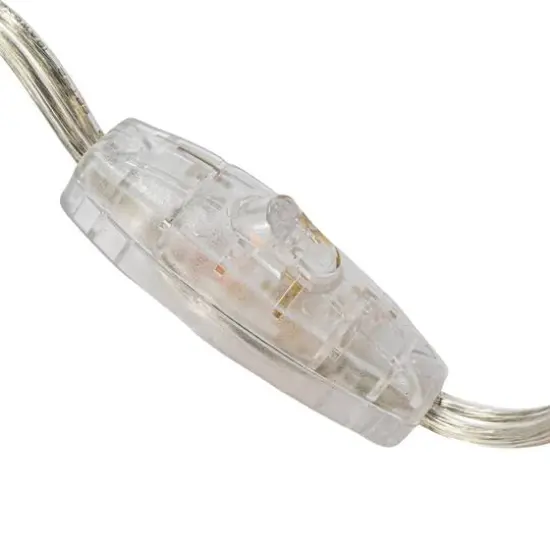 Hello Honey&reg; 7.75" White Round Blown Glass Mushroom Shaped Table Lamp with Inline Switch {7}